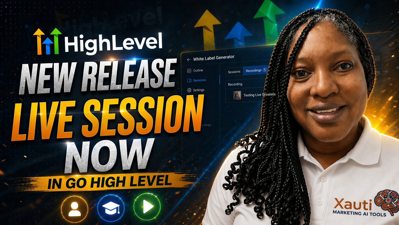 HighLevel new release live session artwork with Xauti Marketing AI Tools host